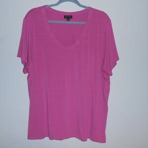 J. Jill pink Wearever collection scoop V neck stretch top